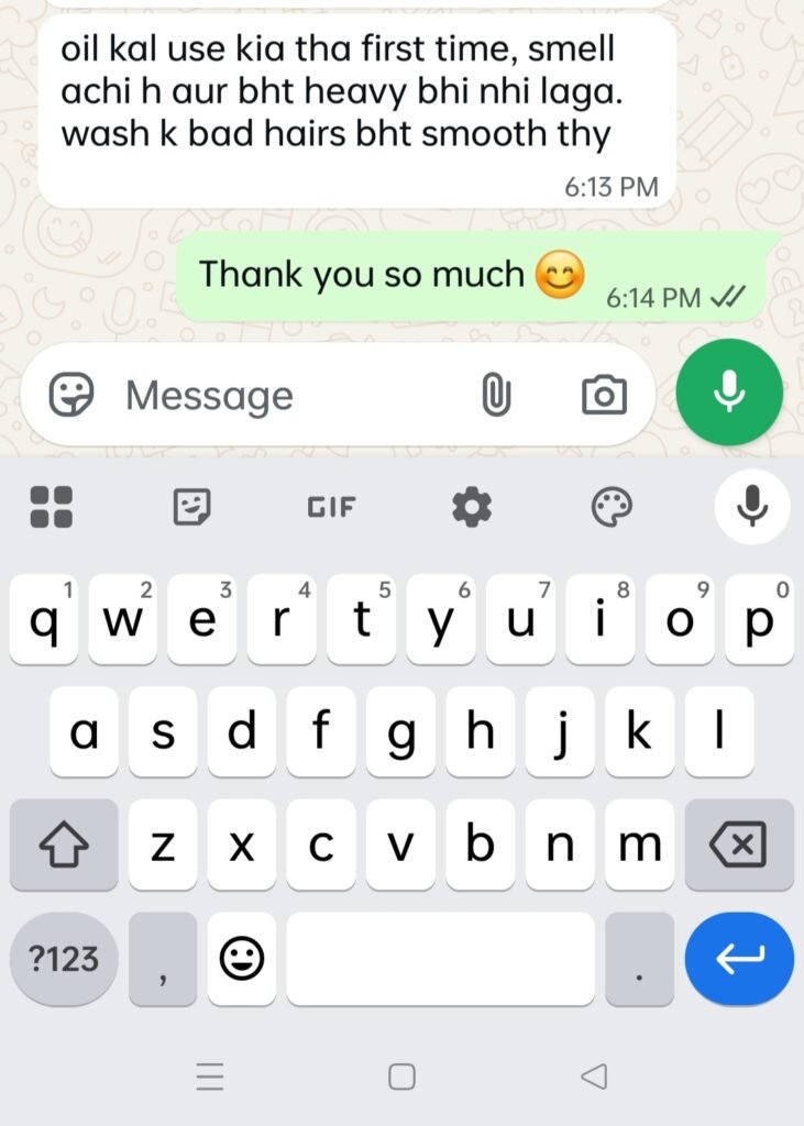 Verified customer review