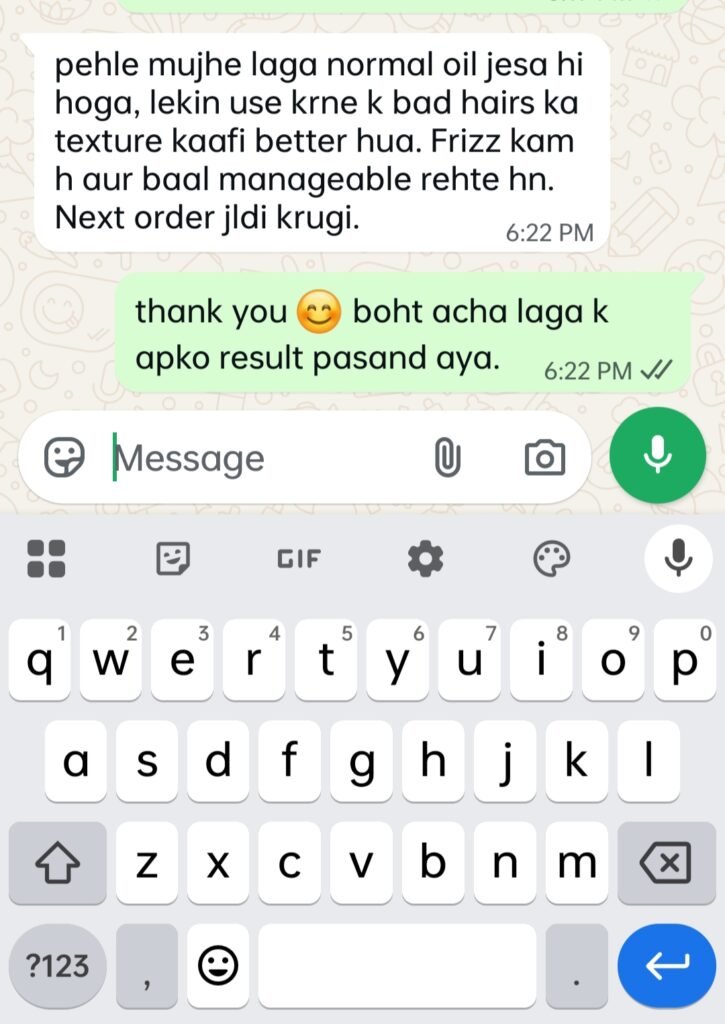 Verified customer review